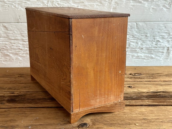 Antique/vintage hand-made miniature wood dresser,… - image 8