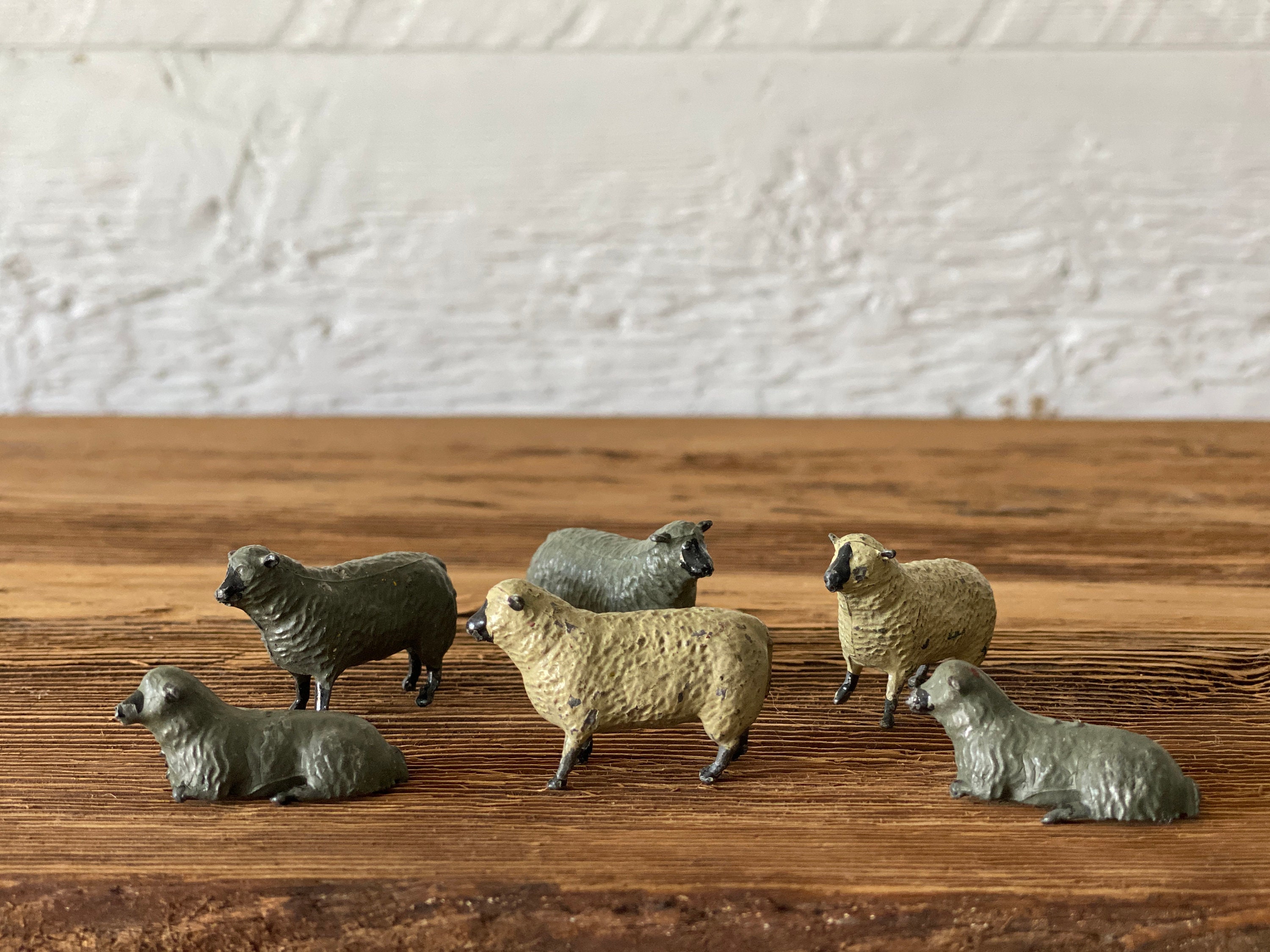 Collection of six Britains sheep miniature lead toy sheep Etsy
