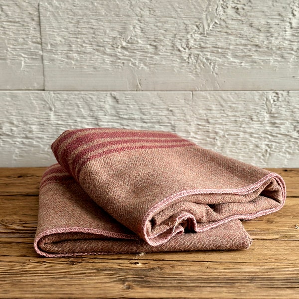 Striped Wool Blanket Etsy