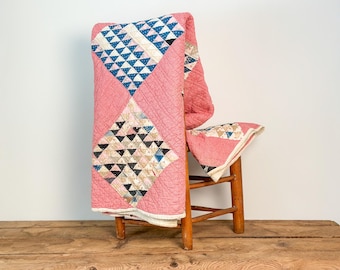 アンティーク 19 世紀 1800 年代 パッチワーク カントリー キルト