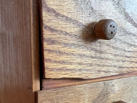 Antique/vintage hand-made miniature wood dresser,… - image 5