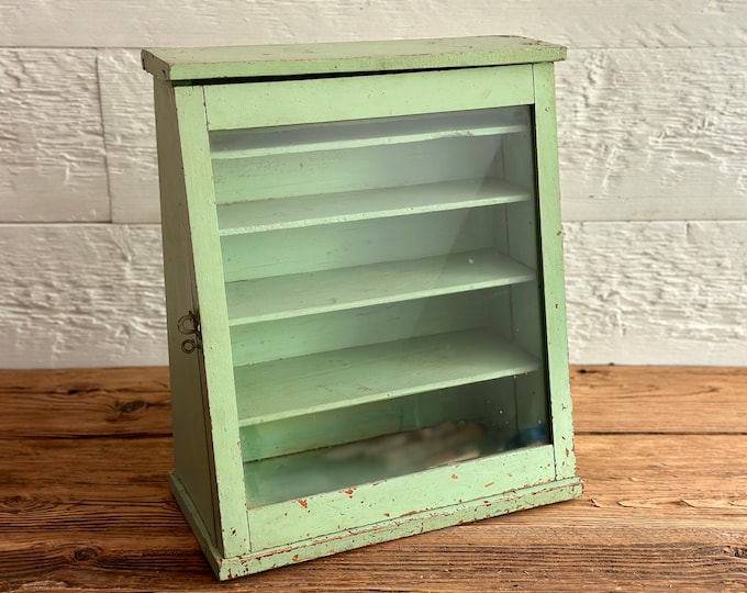 Antique Store Display Counter Store Wood and Glass Display