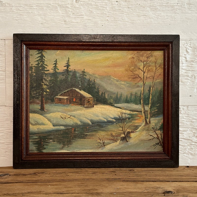 Cabin Painting - Etsy