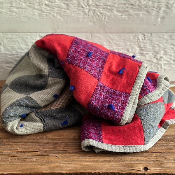 Antique Wool Quilt Etsy