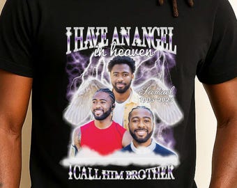 Brother Memorial Shirt, Loss of Brother Gift for Brother, Brother Funeral Tee, In Loving Memory Brother, Custom Sympathy Grief Photo Hoodie