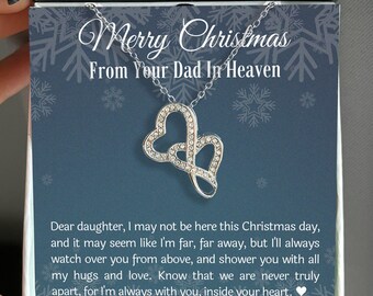 Merry Christmas Gift Your Dad in Heaven, Loss of Dad Gift Father Memorial, Daddy Sympathy Keepsake, Remembrance Gift, Papa Grief Bereavement