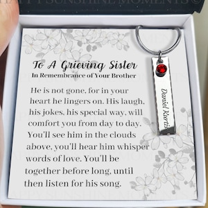 Brother Memorial Necklace, Loss of Brother, Brother Sympathy Gift, Loving Memory of Brother, Brother Bereavement, Brother Loss Gift