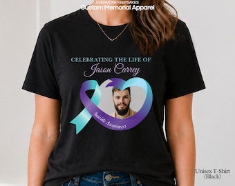 Suicide Prevention Awareness Shirt, Semicolon Memorial Tee, September Teal and Purple Ribbon, In Loving Memory Sympathy Hoodie Remembrance