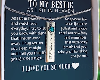 Loss of Best Friend Memorial Gift, BFF Bereavement, Bestie Remembrance Keepsake, Bestie Passed Away, Funeral Comfort Gift, Grieving BFF