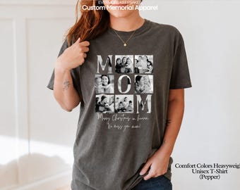Merry Christmas In Heaven Mom Shirt, Mom Memorial TShirt, Mom Loss Sympathy, Loss of Mother Grief Shirt, RIP Shirt, Loving Memory of Mom Tee