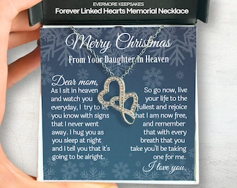 Daughter in Heaven Christmas Necklace Loss of Daughter Memorial Gift for Mom, Grieving Mother Sympathy Jewelry Daughter Remembrance Keepsake