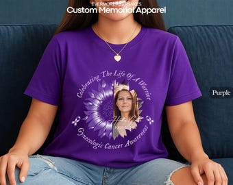 Personalized Gynecologic Cancer Awareness Memorial T-Shirt