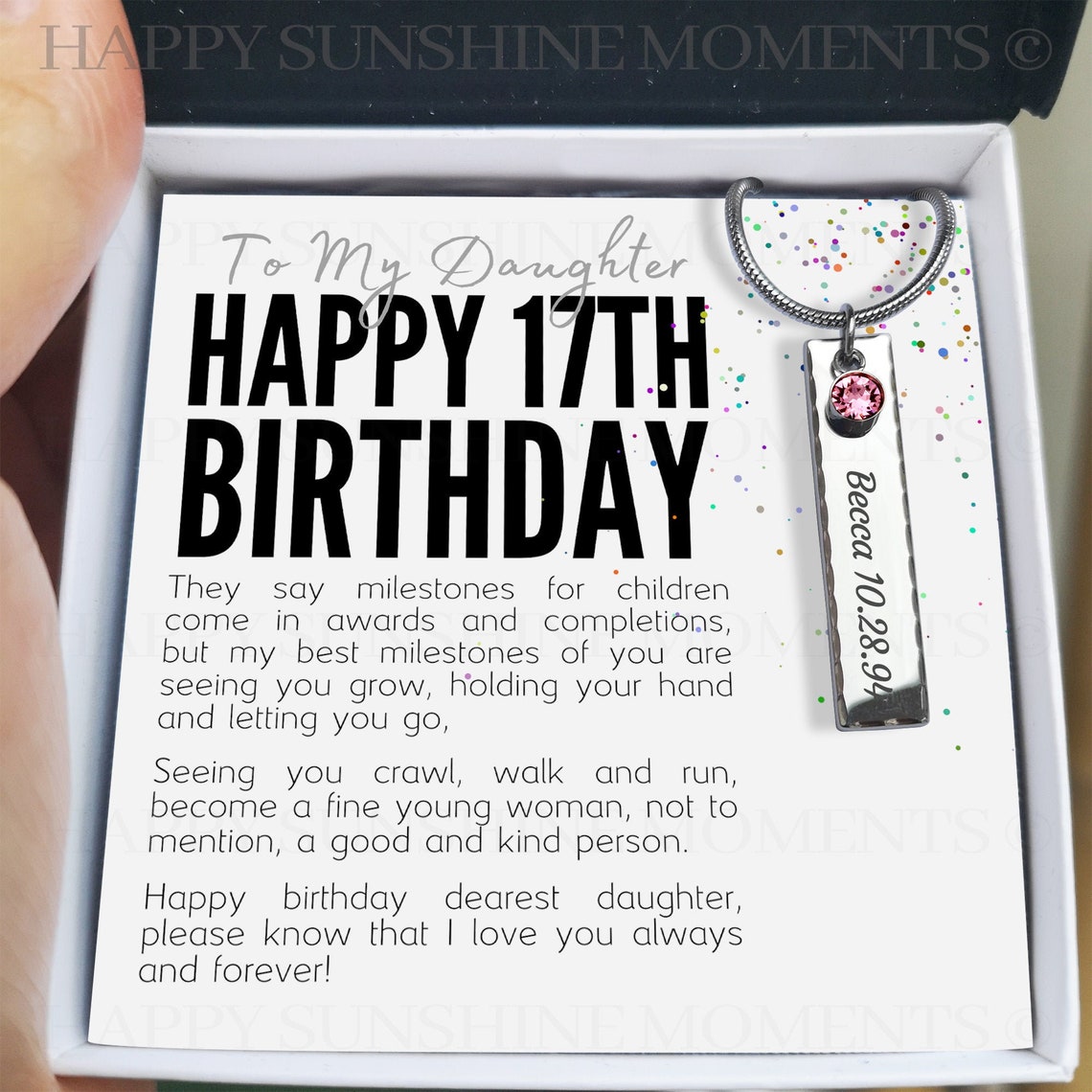 17th Birthday Gift for Daughter Happy