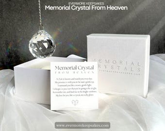 Ornement attrape-soleil en cristal commémoratif, Cristal pour la perte d'un fils, Cristal commémoratif pour un mari, Cristal pour la perte d'un être cher, Ornement commémoratif de Noël