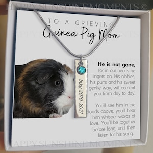 Personalized Guinea Pig Memorial Necklace, Guinea Pig Loss Gift, Guinea Pig Necklace, Loss of Guinea Pig, Guinea Pig Sympathy Gift