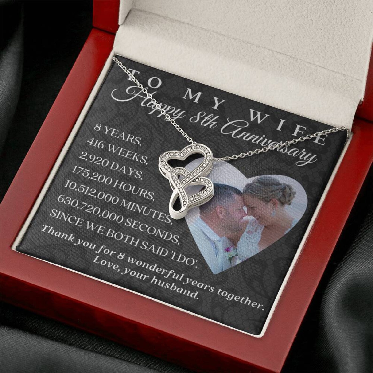 8th Wedding Anniversary Gift for Wife Eight Year