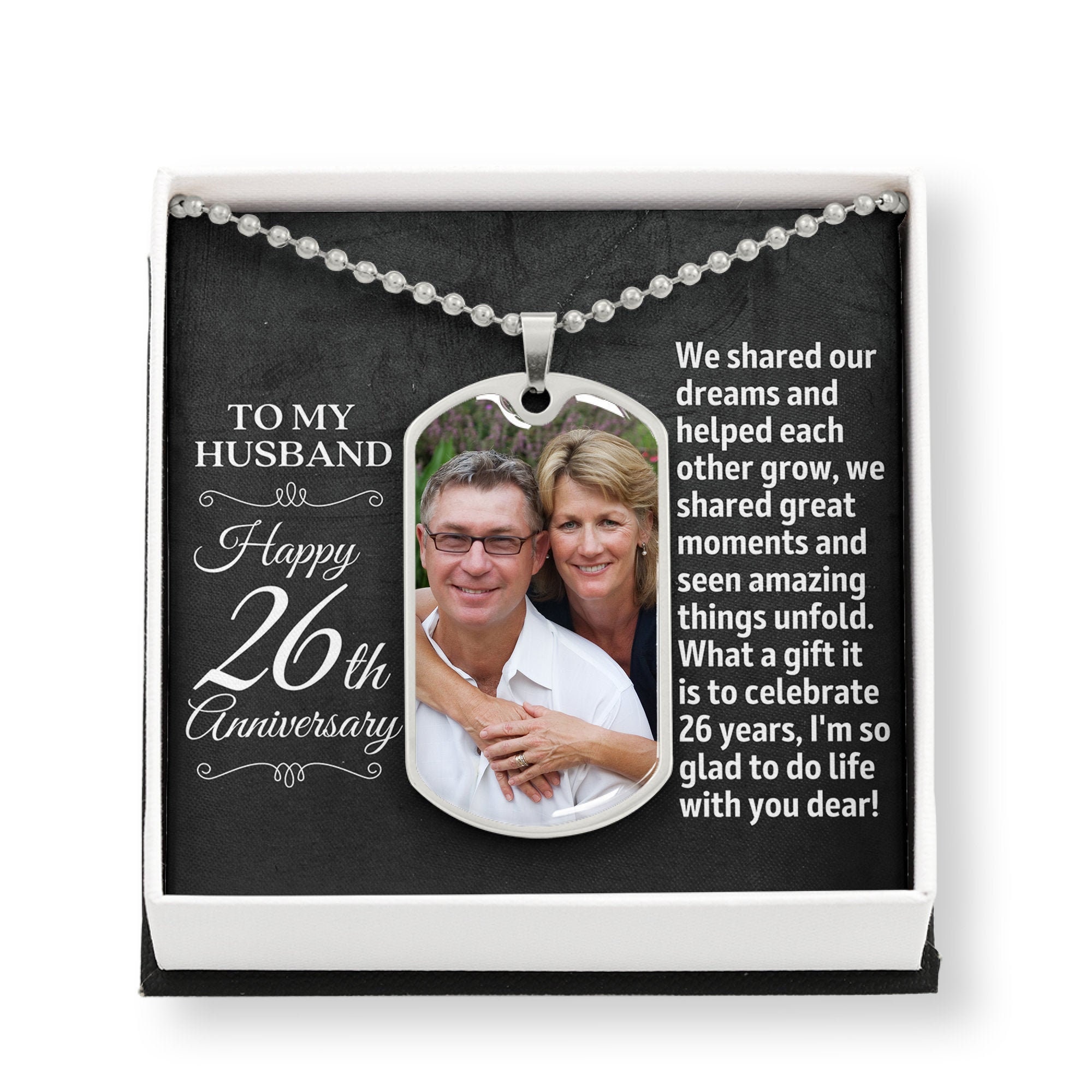 26th Wedding Anniversary Gift for Husband 26 Anniversary