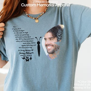Personalisiertes Trauer-Shirt, individuelles Beerdigungs-T-Shirt, Feier des Lebens in liebevollem Gedenken an Erinnerung Unisex Trauer Geschenk Ruhe in Frieden RIP