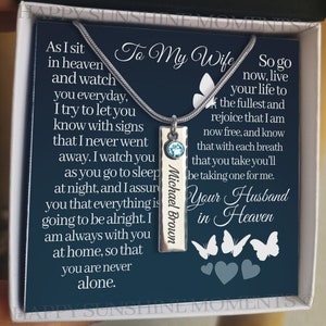 Husband Memorial Necklace, Loss of Husband, Husband Sympathy Gift, Loving Memory of Husband, Husband Bereavement, Husband Loss Gift