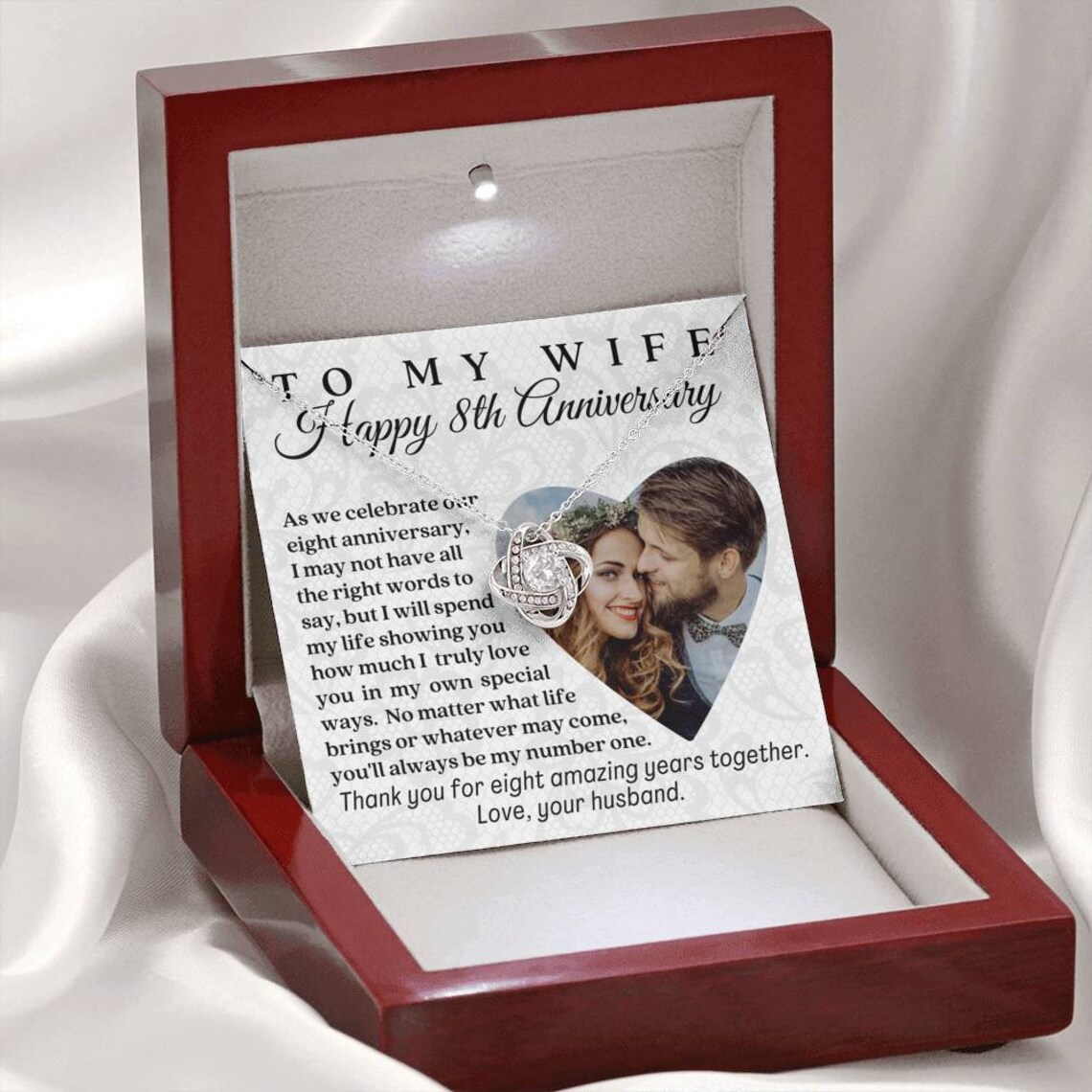 8th Wedding Anniversary Gift for Wife Eight Year Anniversary | Etsy