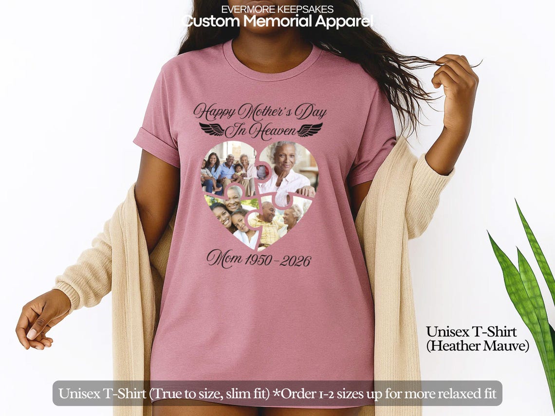 Happy Mother's Day in Heaven Shirt, Mom Memorial Tshirt, First Mothers ...