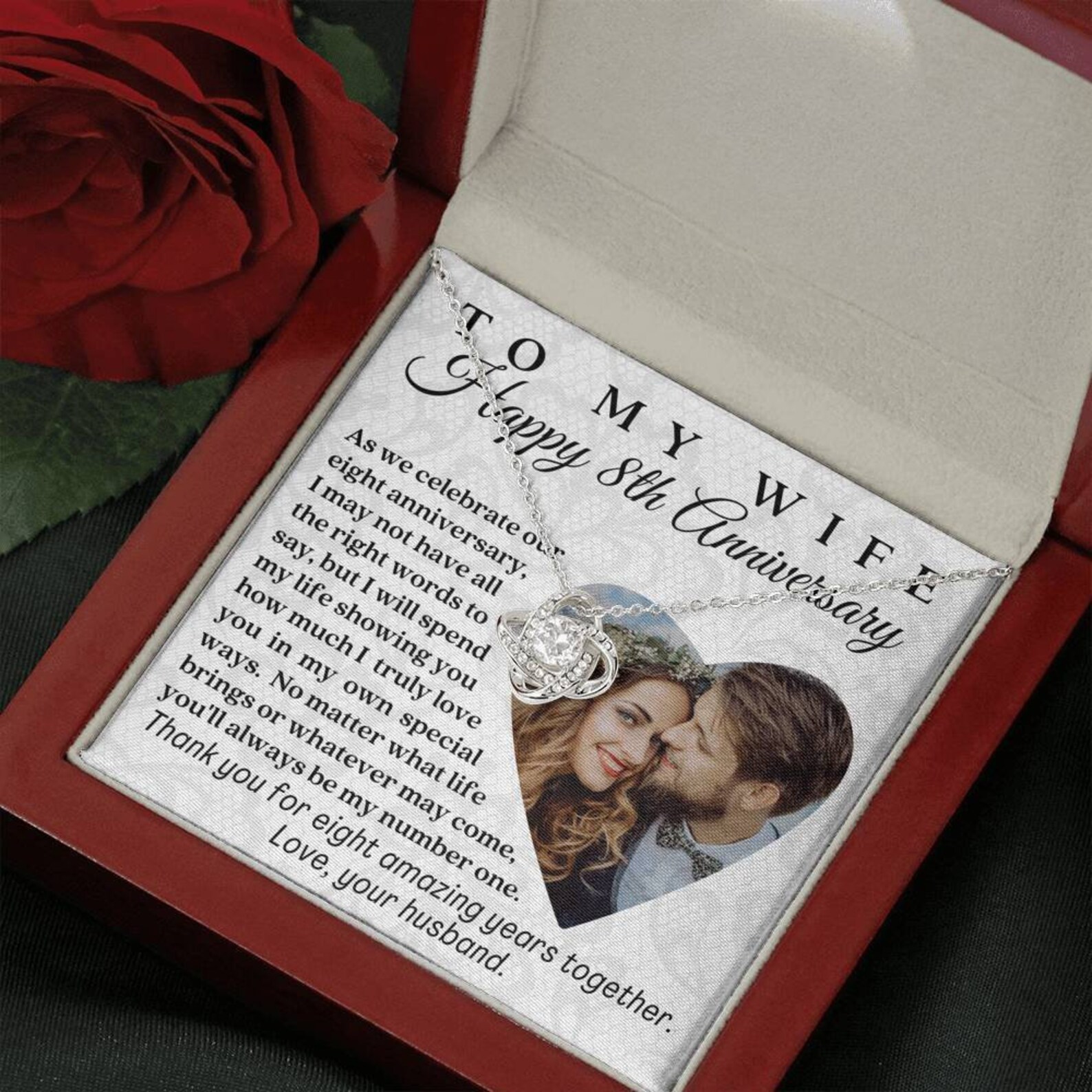 8th Wedding Anniversary Gift for Wife Eight Year Anniversary Etsy