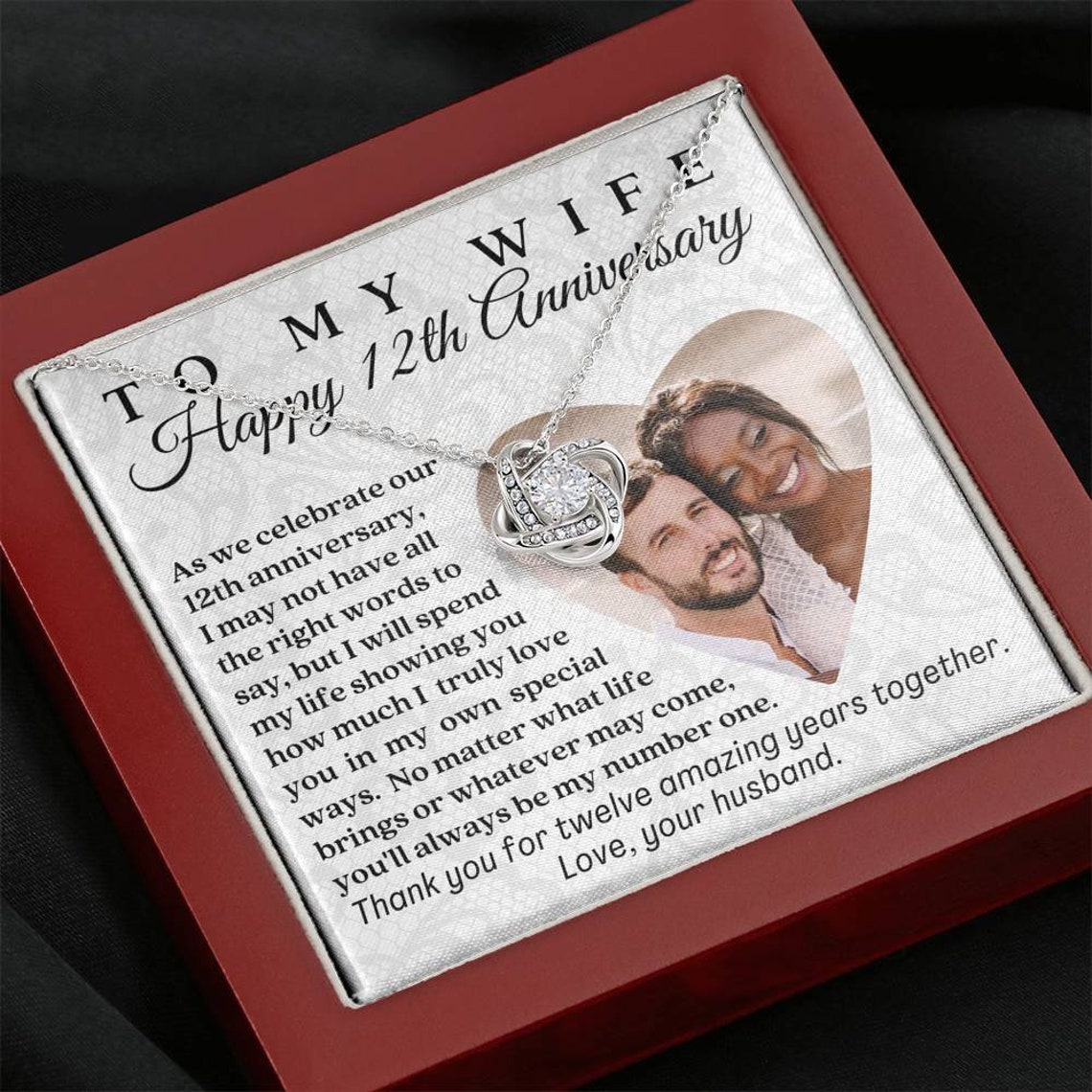 12th Wedding Anniversary Gift for Wife Twelve Year Etsy