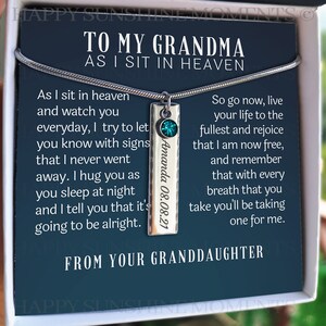 Verlust der Enkelin Geschenk für Oma, Enkelin Verlust, Enkelin Erinnerungsgeschenk, Enkelin Sympathie, Trauerkette