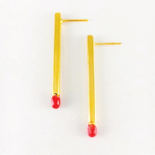Matchstick Earrings Etsy