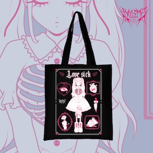 Lovesick - Original Art Tote Bag and Pearly Print