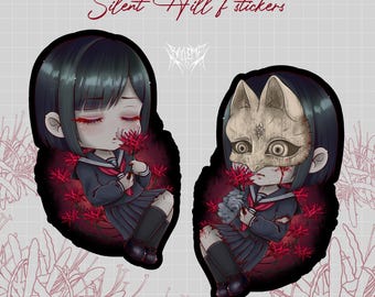 Hinako Chibi Fuchsmaske Vinyl-Aufkleber | Silent Hill Fanart