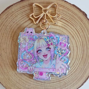 Needy Streamer Overload Kangel Fanart - Acrylic Keychain & Vinyl Sticker