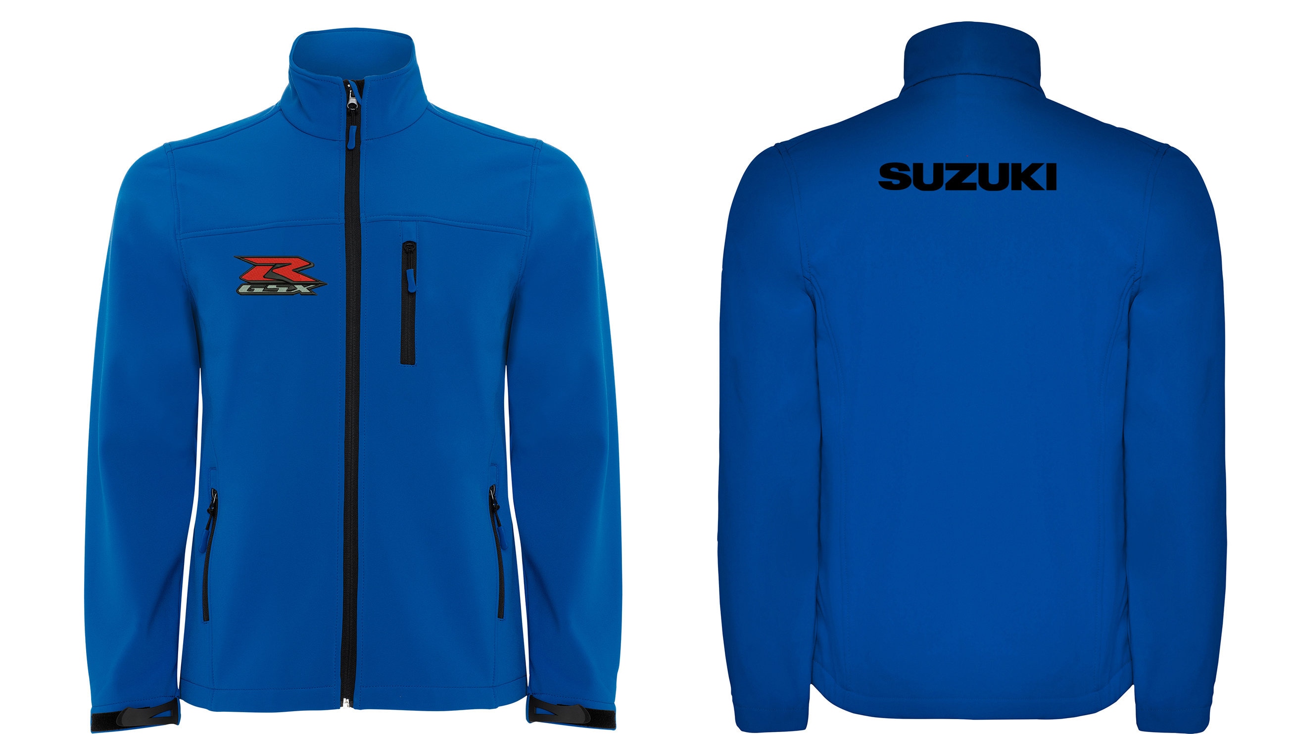 Suzuki GSX-R 600 750 1000 Hayabusa V-Strom Bandit TL Inazuma SV Katana embroidered softshell jacket jacke giacca veste chaqueta