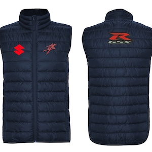 Suzuki vest GSX-R 600 750 1000 Hayabusa V-Strom Bandit TL Inazuma SV Katana embroidered gilet Weste jacket jacke giacca veste chaqueta