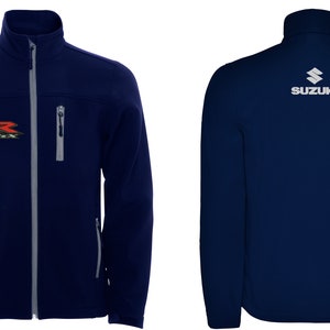 Gebrauchte Swarovski GSX-R 600 750 1000 Hayabusa V-Strom Bandit TL Inazuma SV Katana bestickte Softshelljacke Jacke Giacca Veste Chaqueta