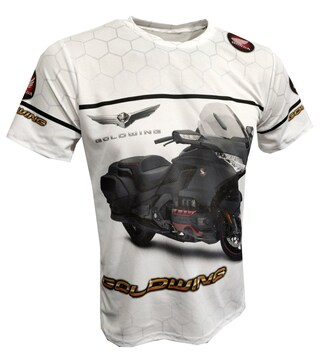 Generisch Moto Evolution Goldwing - T-shirt Uomo Con Stampa Motociclistica - 100% Cotone