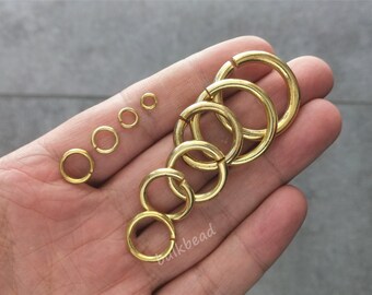 15 Gold Key Rings 35mm Split Rings Brass Plated Steel Jump Rings Bulk Findings Jewelry Supplies Keyring Connector Gold Metal Hardware 35Gld
