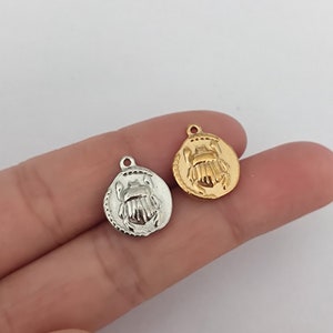 Scarab Charm Gold Plated Stainless Steel For Jewelry Making