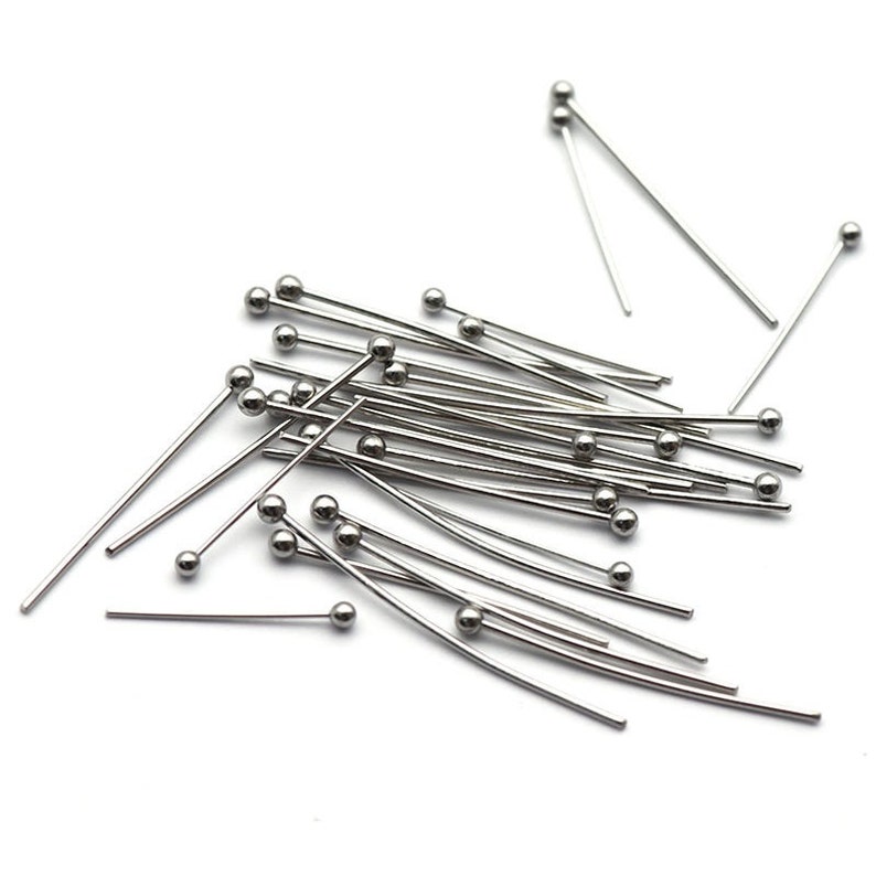 100PCS Stainless Steel Ball Head Pins for Jewelry Making Etsy