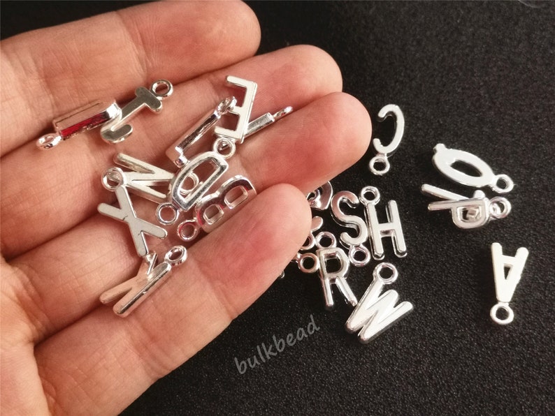 AZ Alphabet Charm Letter Charm Bulk Add on Initial Charm Etsy