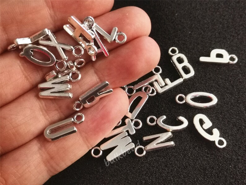 AZ Alphabet Charm Letter Charm Bulk Add on Initial Charm Etsy