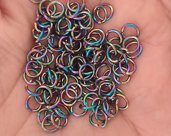 100PCS Rainbow Metal Stainless Steel Jump Ring Wholesale