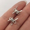 2pcs Brass Jewelry Clasp Cuban Chain Clasp Handmade Clip Clasp U Shape Lobster Clasp O Ring Clasp Geometric Hiking Clasp Keychain Snap Button Hook Cl