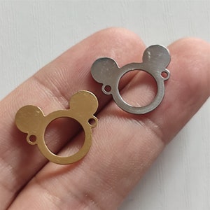 Mouse Charm Stainless Steel For Necklace Bracelet