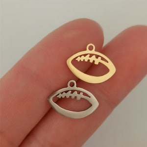 American Football Charm roestvrij staal voor het maken van sieraden
