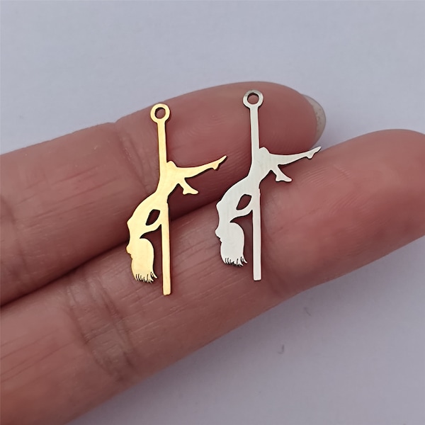 Pole Dance Charm Edelstahl für Tänzerin