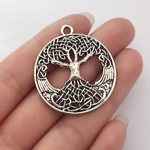Viking Tree Of Life Pendant Antique Silver Tone