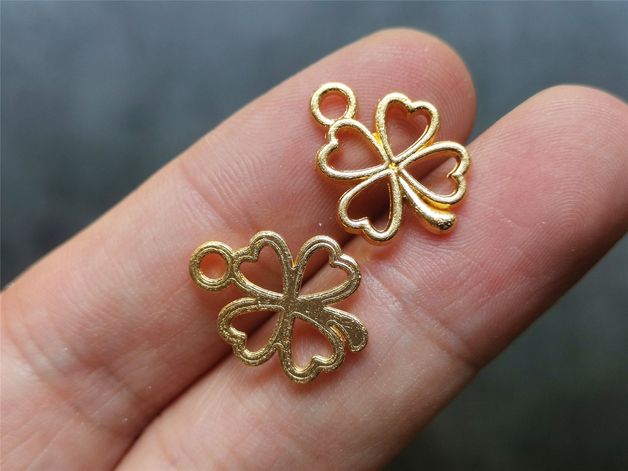 Four Leaf Clover Charm 4 Leaf Clover Charm Shamrock Charm | Etsy