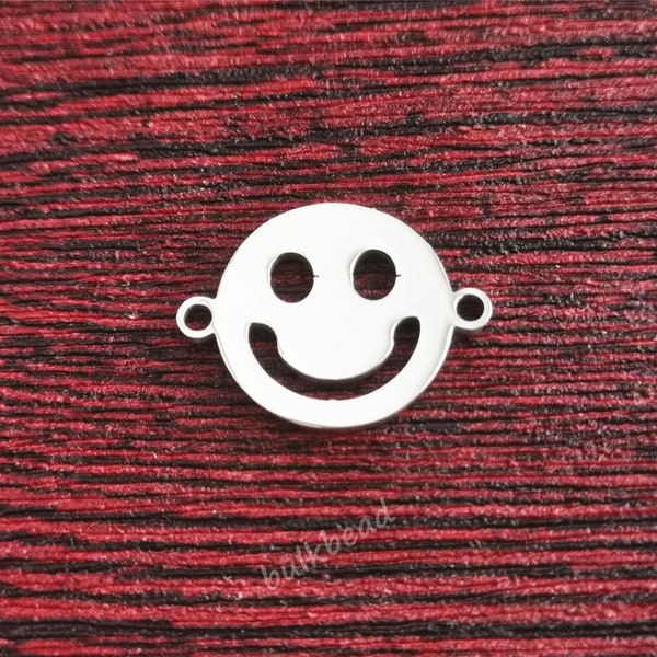 Bulk Smile Connector Set, Stainless Steel Smile Connector, Smile Connector, Small Face Necklace Bracelet Earring Connector