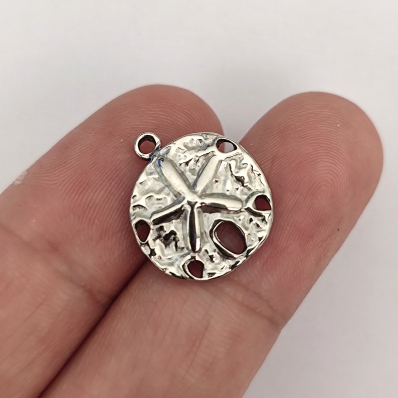 Sand Dollar Charm Gold Plated Stainless Steel - Etsy